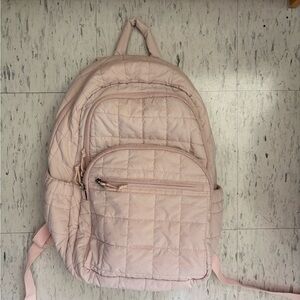 BAGSMART Pink Quilted Women's Backpack